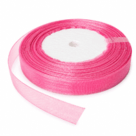 Organza Ribbon 12mm Pink 45M