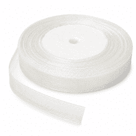 Organza Ribbon 12mm White 45M