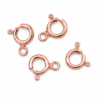 Sterling Silver Bolt Ring Clasp Rose Gold