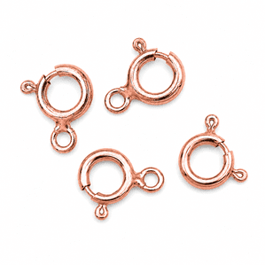 Sterling Silver Bolt Ring Clasp Rose Gold