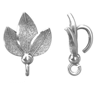 Sterling Silver Leaf Bail with Loop