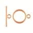 Sterling Silver Toggle Clasps 10mm Rose Gold Plated