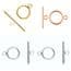 Sterling Silver Toggle Clasps 10mm Rose Gold Plated