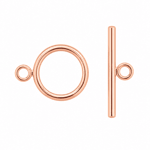 Sterling Silver Toggle Clasps 10mm Rose Gold Plated