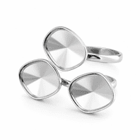 Sterling Silver Triple Ring Setting
