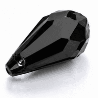 Swarovski 6000 Drop Pendant 13mm Jet