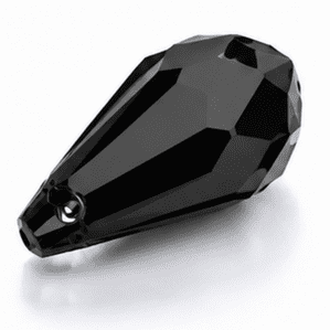 Swarovski 6000 Drop Pendant 13mm Jet