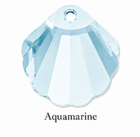 Swarovski 6723 Shell Pendant 16mm Aquamarine