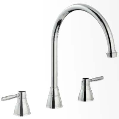 Abode Astbury 3 Part Mixer Kitchen Tap With Independent Hendon Handspray Pewter AT3051