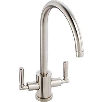 Abode Atlas Twin Lever Monobloc With Swivel Spout Brushed Nickel AT1054