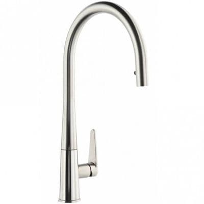 Abode Coniq R Single Lever Monobloc with Swivel Spout & Pull Out Spray Brushed Nickel Tap AT2120