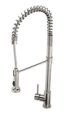 Abode Stalto Professional Single Lever Monobloc Mixer With Spring Spout Stainless Steel AT1199
