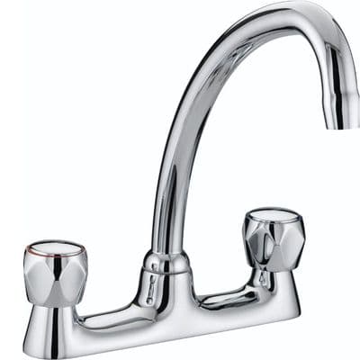Bristan Club Budget Deck Sink Mixer Kitchen Tap Chrome VAC BDSM C MT