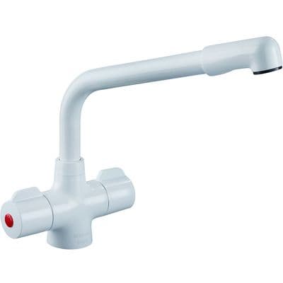 Bristan Manhattan Easyfit Sink Mixer Kitchen Tap White MH SNK EF WHT