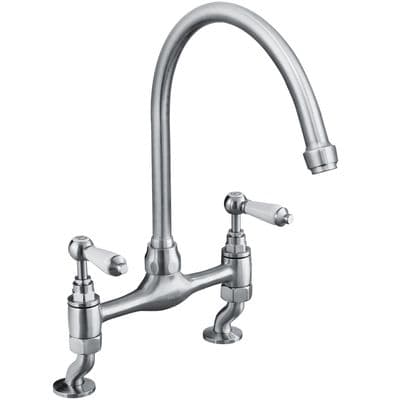 Bristan Renaissance Bridge Sink Mixer Kitchen Tap Brushed Nickel RS DSM BN