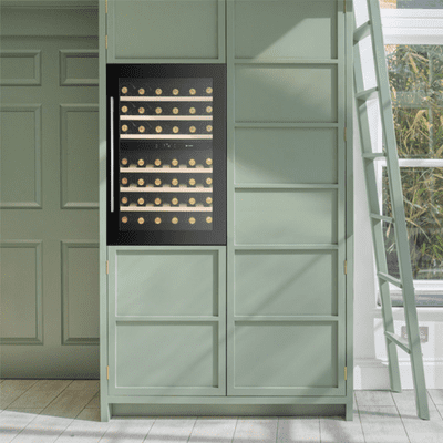 Caple In-Column Dual Zone Wine Cooler Black Glass WC6521