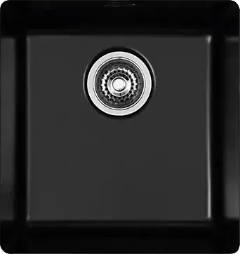 Clearwater Avola Ceramic Single Bowl Kitchen Sink Basalt Satin AVO U375BL