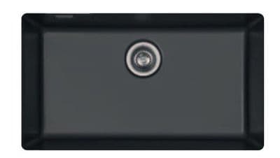 Clearwater Avola Ceramic Single Bowl Kitchen Sink Basalt Satin AVO U700 (BA)