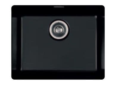 Clearwater Avola Ceramic Single Bowl Kitchen Sink Black Satin AVO U500(BL)