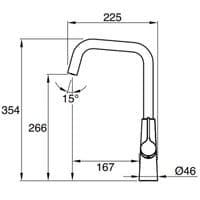 Clearwater Azia Brushed Brass Sensor Kitchen Tap AZL10BB