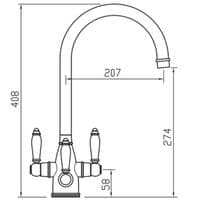 Clearwater Chrome Krypton Tri-Spa Filter Kitchen Tap KR2CP
