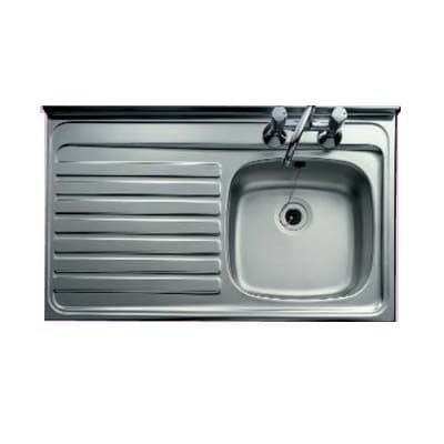 Clearwater Contract Lay-On Single Bowl Right Hand Drainer 105SFR
