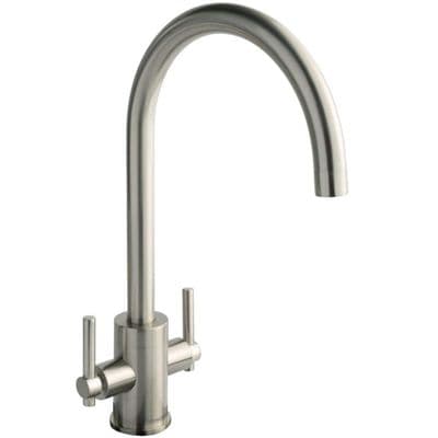 Clearwater Rococo Chrome Twin Lever Twist & Spray Kitchen Tap ROC2CP