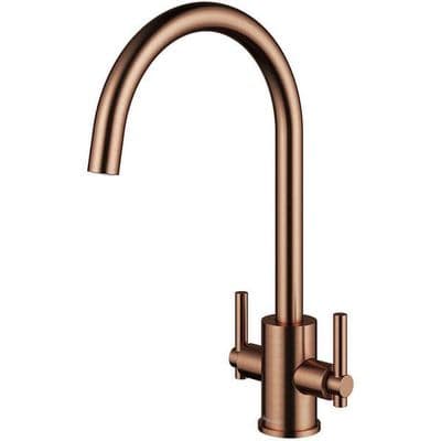 Clearwater Rococo Regency Copper Twin Lever Twist & Spray Kitchen Tap ROC2RC