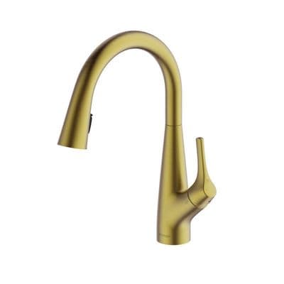 Clearwater Rosetta Brushed Brass Filter Pull-Out Kitchen Tap ROL10BB