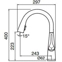 Clearwater Rosetta Matt Black Filter Pull-Out Kitchen Tap ROL10MB