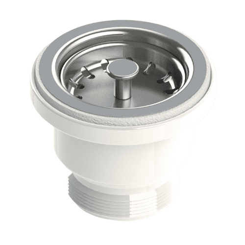Clearwater Standard 60mm Strainer Waste 85mm Flange Chrome WRPC