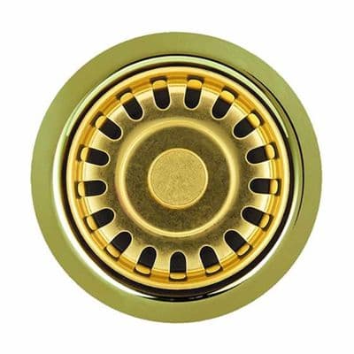 Clearwater Standard 60mm Strainer Waste 85mm Flange Gold W60G