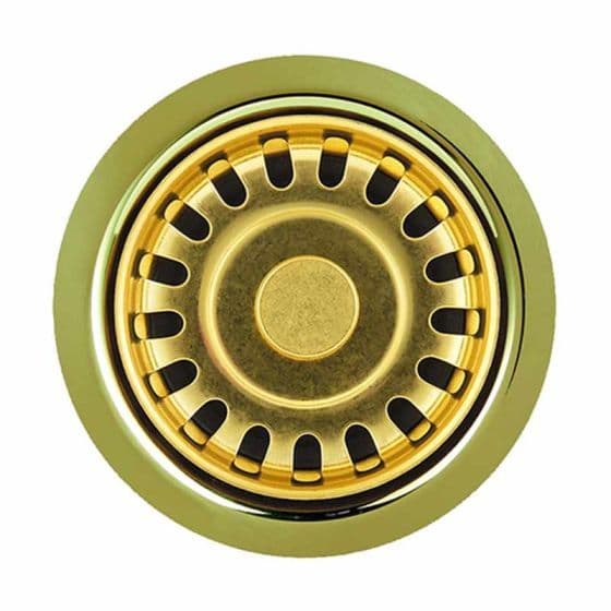 Clearwater Standard 60mm Strainer Waste 85mm Flange Gold W60G