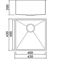 Clearwater Stark Undermount Stainless Steel Single Bowl Kitchen Sink SK40