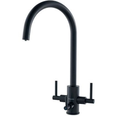 Clearwater Stella Brushed Brass Tri-Spa Mixer and Cold Filter with ‘C’ Swivel Spout ST2BB