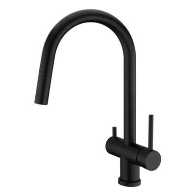 Clearwater Toledo Matt Black Filter Pull-Out Kitchen Tap TO2MB