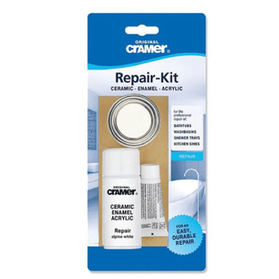 Cramer Professional Scratch & Chip Repair Kit for Ceramic, Enamel and Acrylic  Alpine White 16XXX
