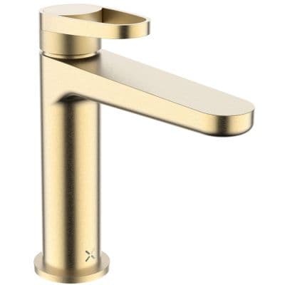 Crosswater Lazo Basin Monobloc Kitchen Tap Brushed Brass LA110DNF