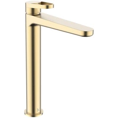 Crosswater Lazo Tall Basin Mixer Kitchen Tap Brushed Brass LA112DNF