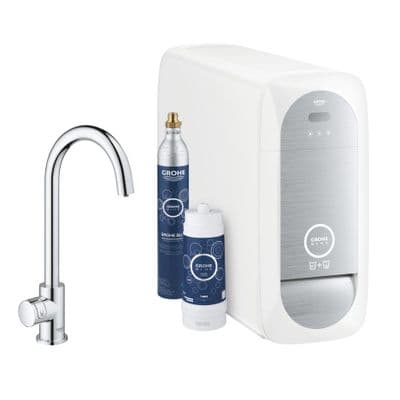 Grohe Blue Home Mono Starter Tap Kit  SuperSteel 31498DC1