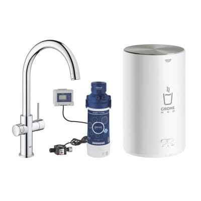 Grohe Red Duo C-Spout Tap, M-Size Boiler StarLight Chrome 30058001