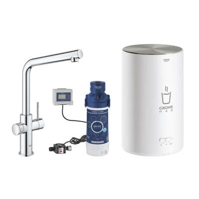 Grohe Red Duo L-Spout Tap, M-Size Boiler StarLight Chrome 30341001