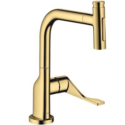 Hansgrohe Axor Citterio Single Lever Kitchen Mixer with Pull-Out Spray Polished Gold-Optic 39862990