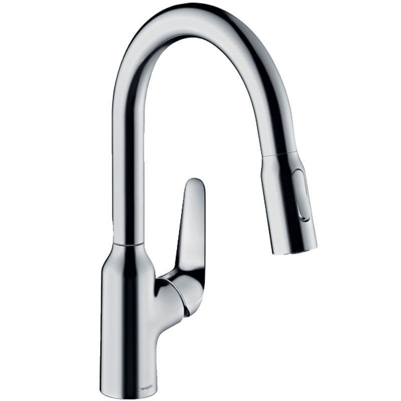Hansgrohe Focus M42 Single Lever Kitchen Mixer with Pull-Out Spray ...