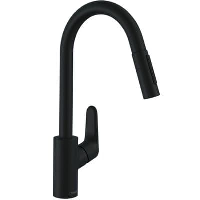 Hansgrohe Focus Single Lever Kitchen Pull-Out Spray Matt Black 31815670