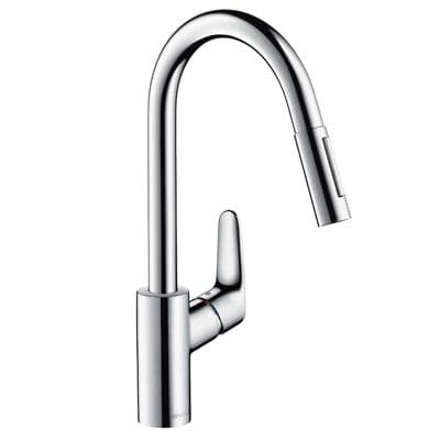 Hansgrohe Focus Single Lever Kitchen Pull-Out Spray Stainless Steel ...