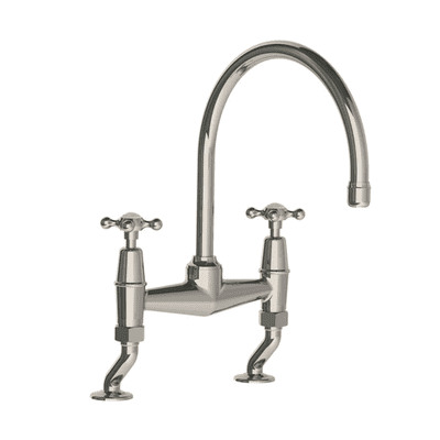 Lefroy Brooks 1900 Classic Connaught Kitchen Bridge Mixer Silver Nickel CH1517NK