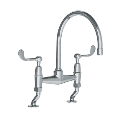 Lefroy Brooks 1900 Classic Connaught Lever Kitchen Bridge Mixer Chromium Plate CL1517CP