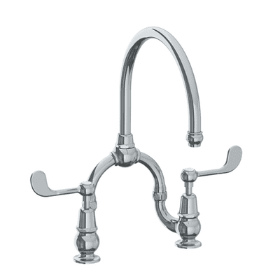 Lefroy Brooks 1910 La Chapelle Kitchen Tap Bridge Mixer Chromium Plate FL1530CP