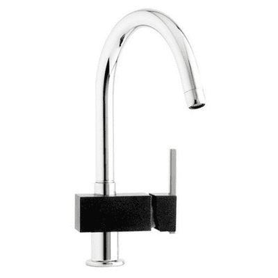 Mayfair Capri Kitchen Tap Sink Mixer Chrome-Black KIT283